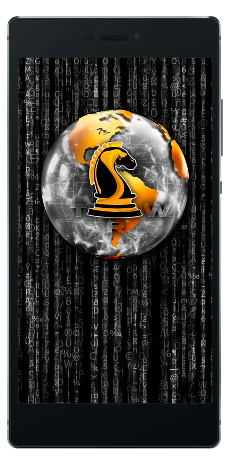 Android phone with Real World logo on screen
