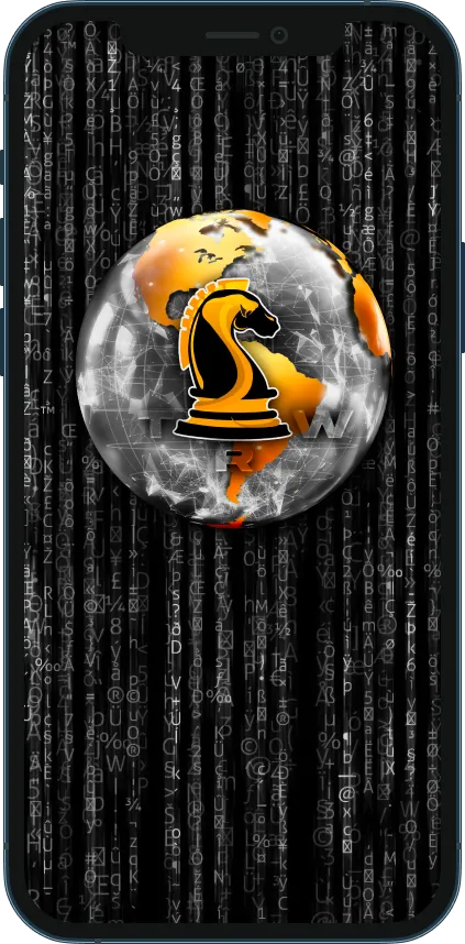 iPhone with Real World logo on screen